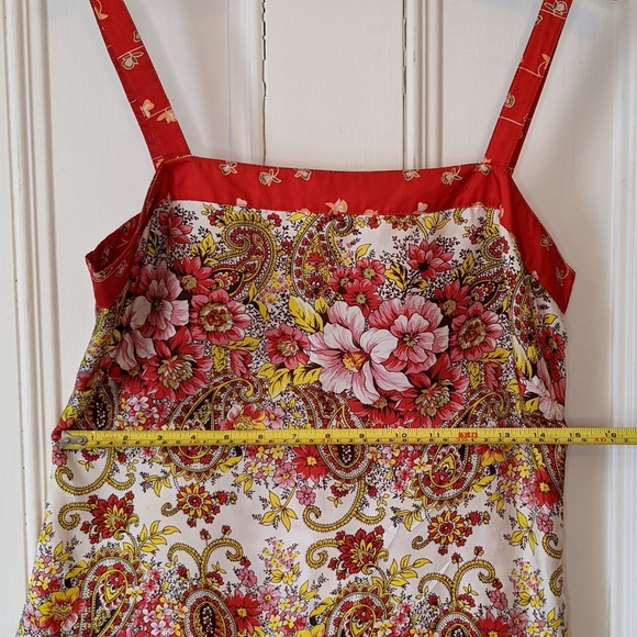 100% Silk Vintage Tank Top Flower Paisley Print - Picture 10 of 15